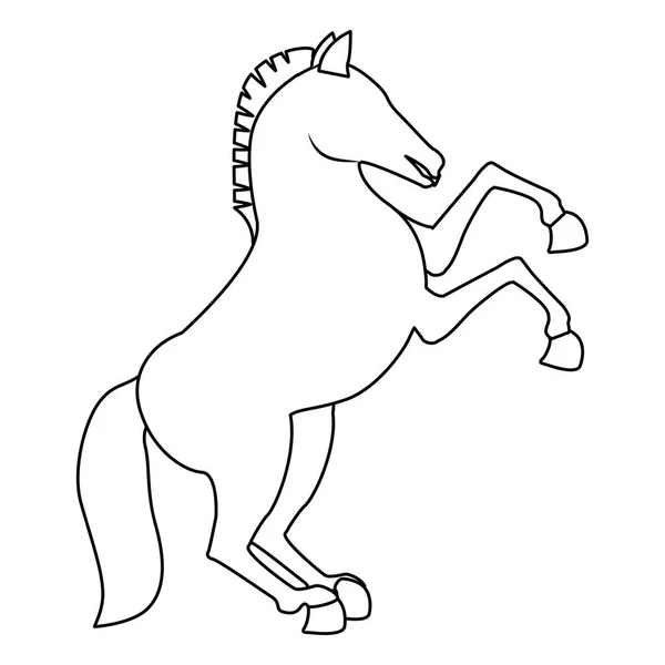 Paard dierlijke pictogram — Stockvector