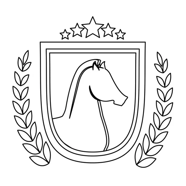 Emblemet hästmotiv — Stock vektor