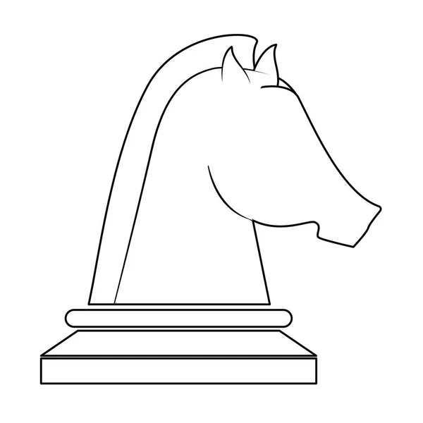 Ícone de xadrez de cavalo — Vetor de Stock