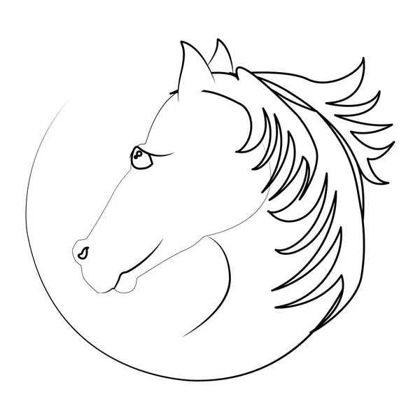Häst emblem ikonen — Stock vektor