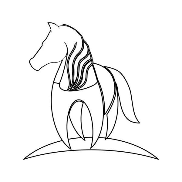 Caballo equino icono imagen — Vector de stock