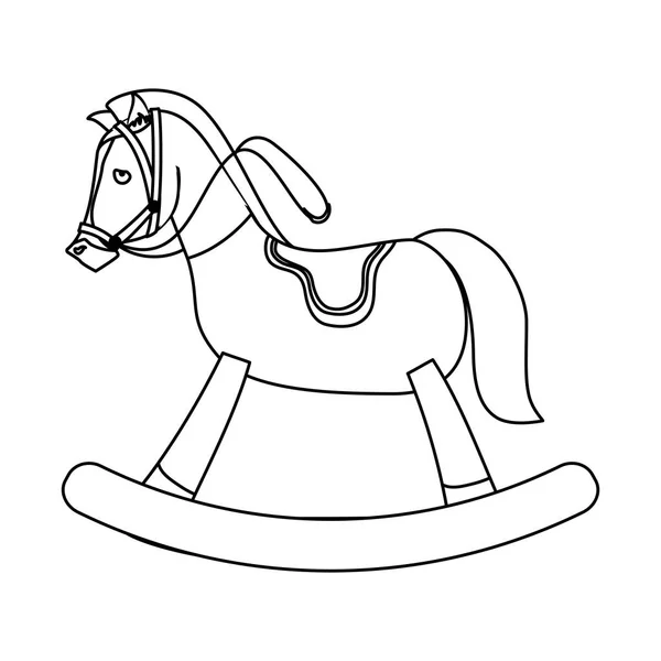 Paard paarden pictogramafbeelding — Stockvector