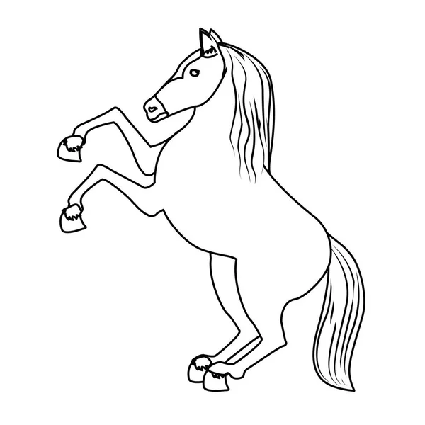 Caballo equino icono imagen — Vector de stock