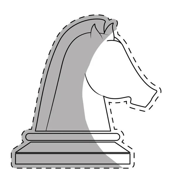 Ιππότης σκάκι κομμάτι εικονίδιο εικόνας — Διανυσματικό Αρχείο
