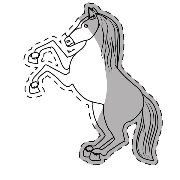 Cheval équin icône image — Image vectorielle