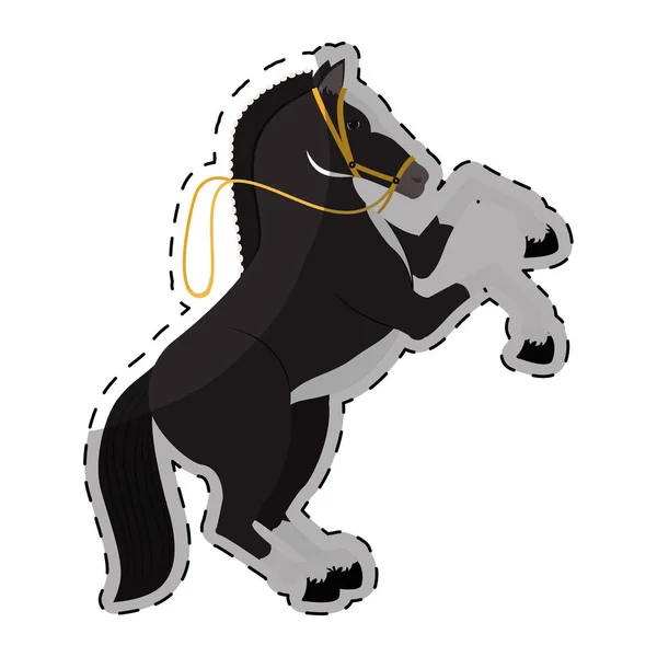 Caballo equino icono imagen — Vector de stock