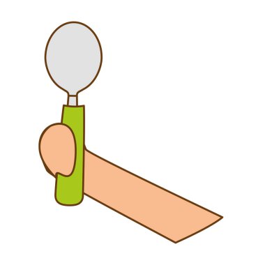 bir kaşık tutan el