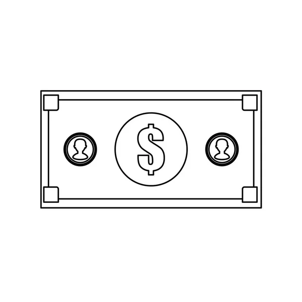 Diseño de billetes de dinero — Vector de stock