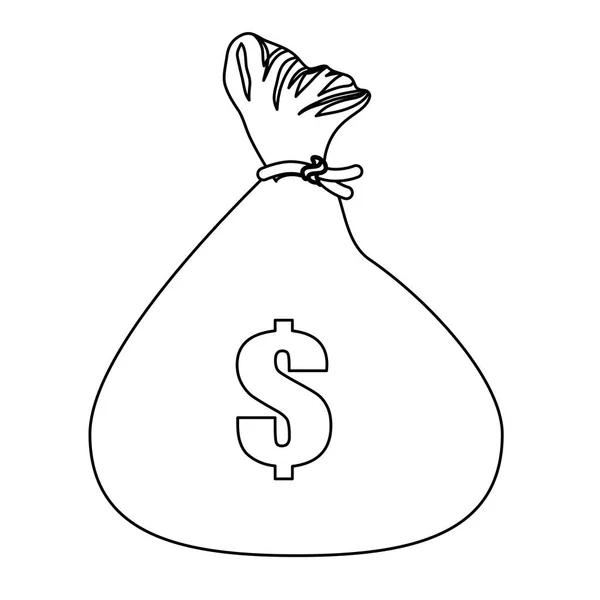 Bag of money icon — Stock Vector