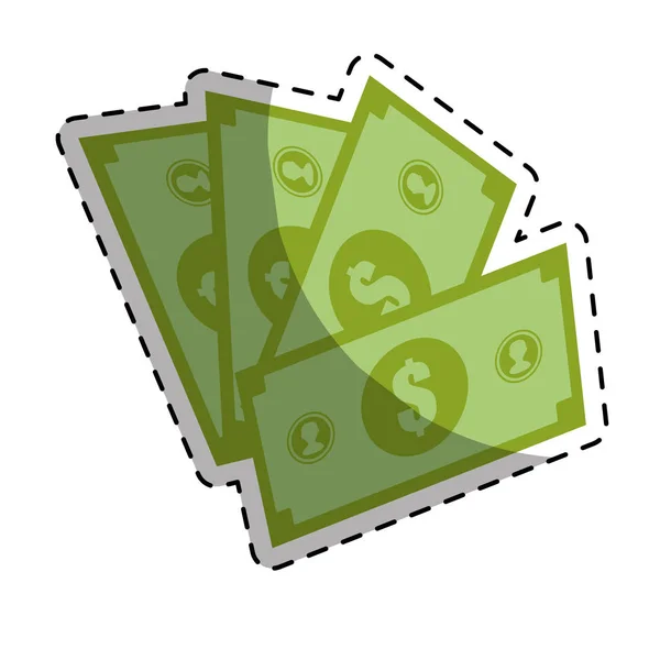 Dinheiro em dinheiro imagem ícones relacionados —  Vetores de Stock