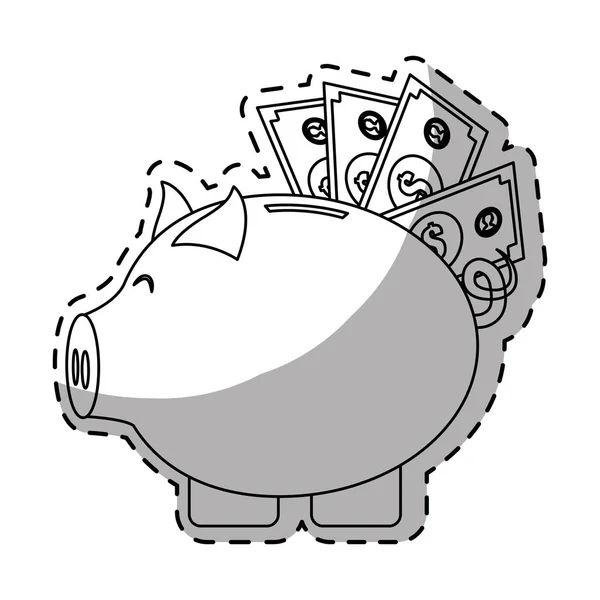 Skarbonka pieniądze ikona obrazu — Wektor stockowy