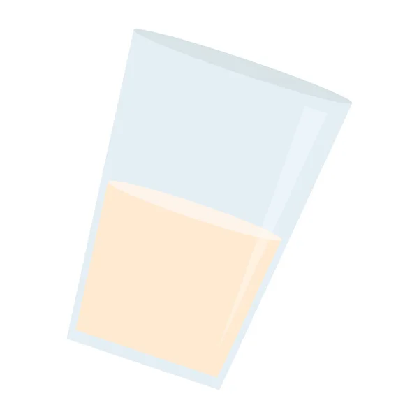 Glas melk pictogramafbeelding — Stockvector