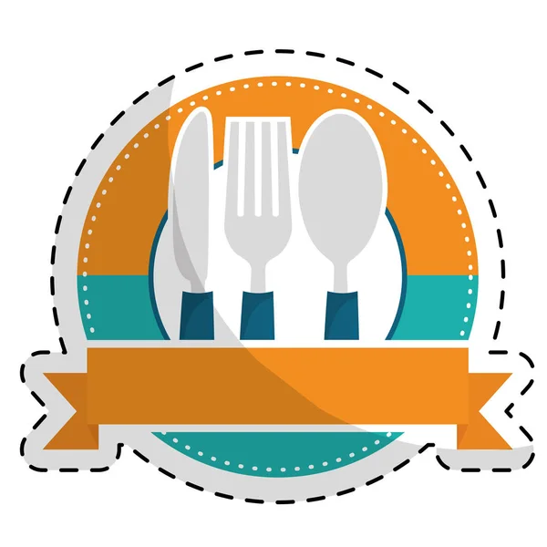 Imagem de ícone de talheres de jantar —  Vetores de Stock