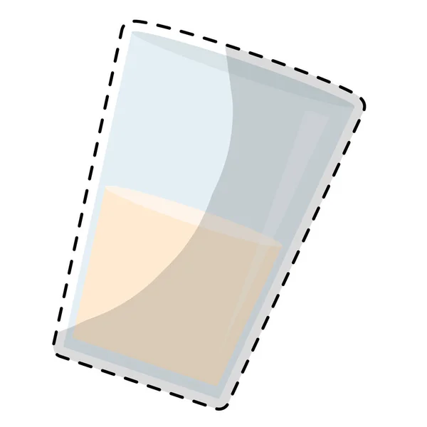 Verre de lait icône image — Image vectorielle