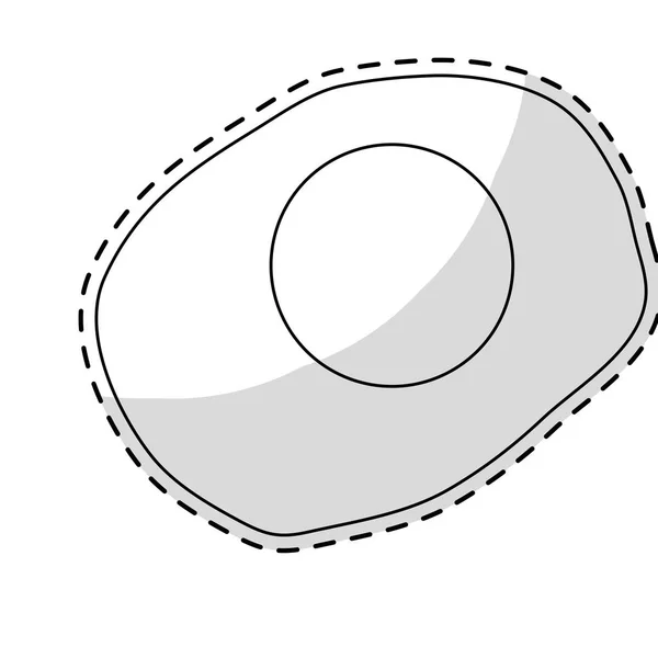 Smažená ikona vejce — Stockový vektor