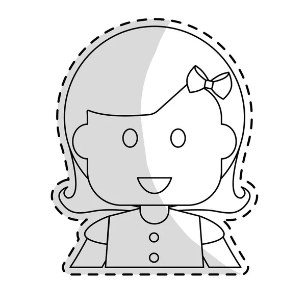 Lindo niño icono — Vector de stock