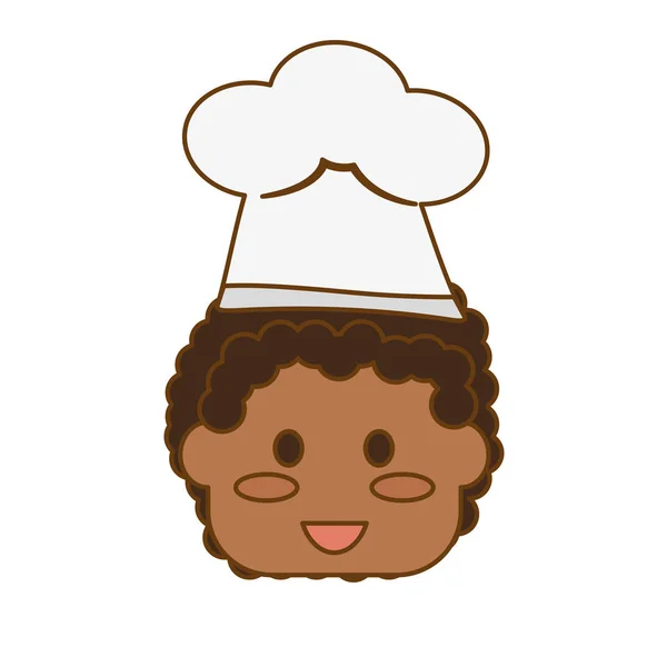 Kid met chef-kok hoed — Stockvector