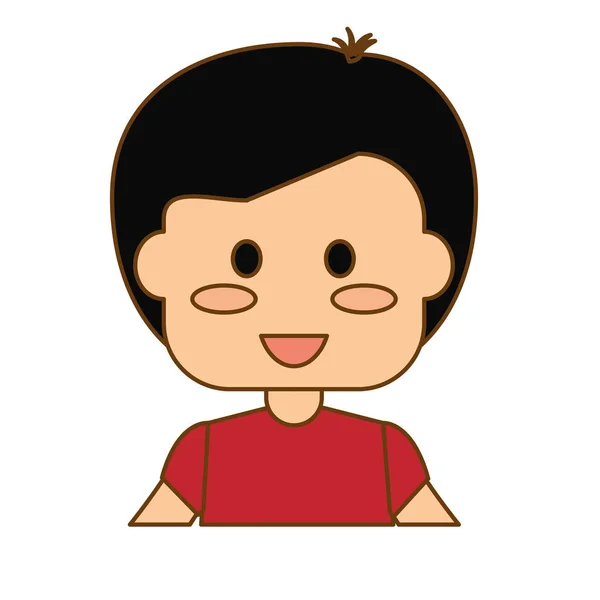 Imagen icono niño feliz — Vector de stock