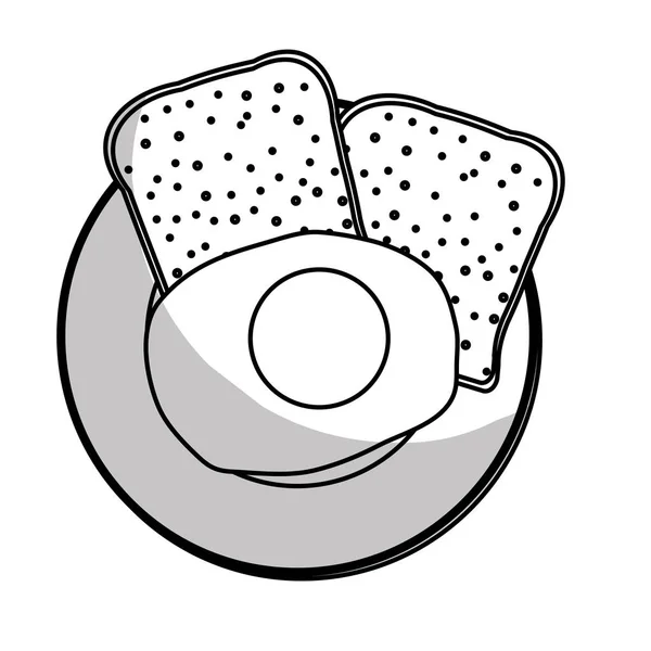 Imagen emblema de comida saludable — Vector de stock