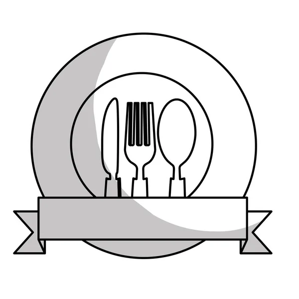 Icône de couverts de salle à manger image — Image vectorielle