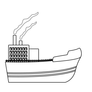 Endüstriyel gemi simge görüntüsü