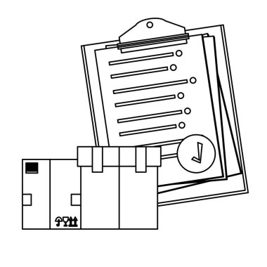 Kargo nakliye veya ilgili simgeler resim işleme