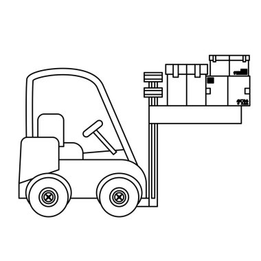 Kargo nakliye veya ilgili simgeler resim işleme