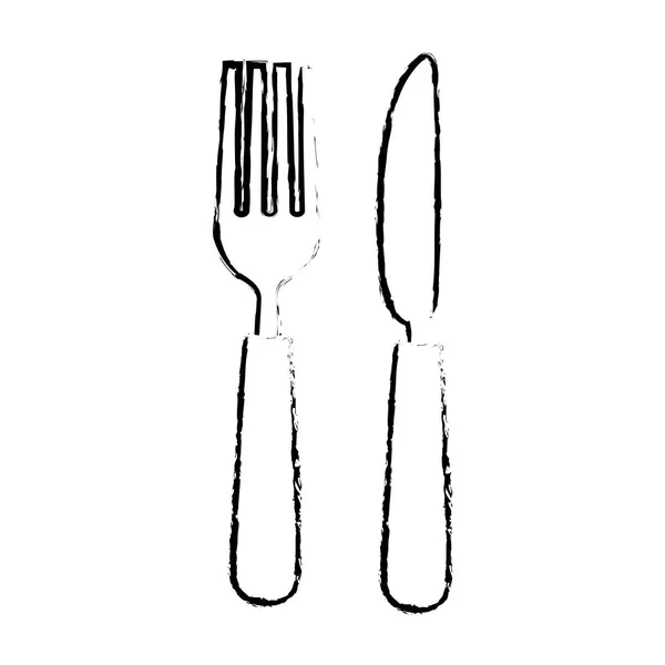 Ícone de faca e garfo — Vetor de Stock