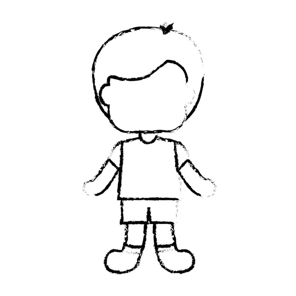 Икона мультяшного мальчика — стоковый вектор