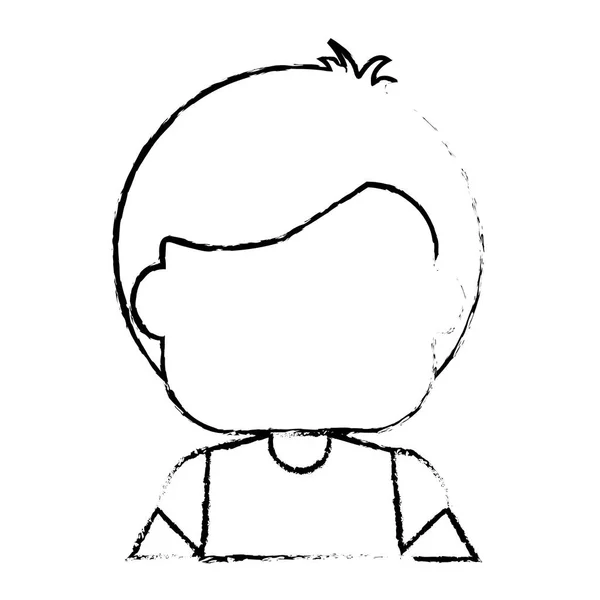 Икона мультяшного мальчика — стоковый вектор