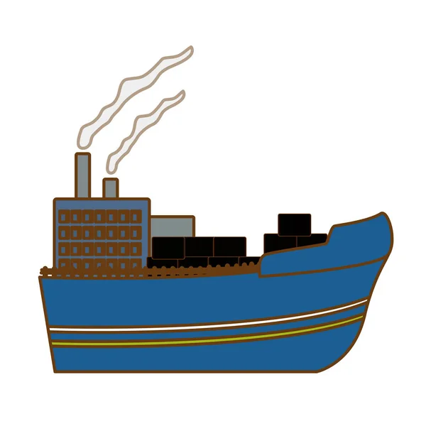 Imagen de icono de nave industrial — Vector de stock