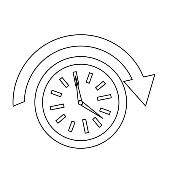 Relógio com seta acima imagem ícone — Vetor de Stock