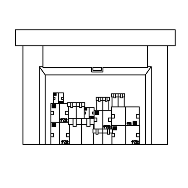 Fret expédition ou manipulation icônes connexes image — Image vectorielle