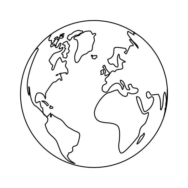 Изображение значка планеты Земля — стоковый вектор