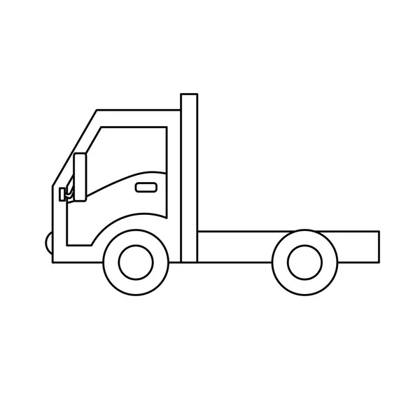 Symbolbild Fracht oder Lieferwagen — Stockvektor