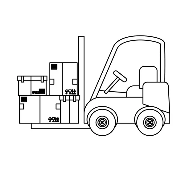 Imagem de ícones relacionados ao transporte ou manuseio de carga —  Vetores de Stock