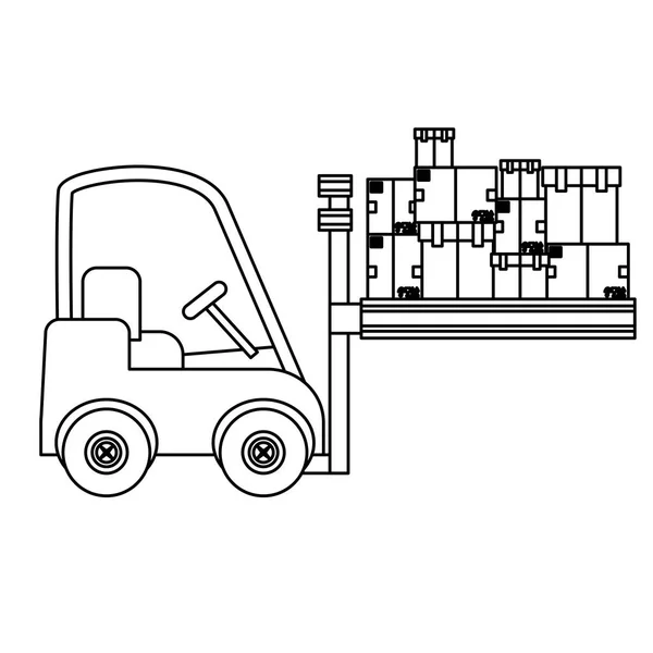 Cargo shipping or handling related icons image — Stock Vector