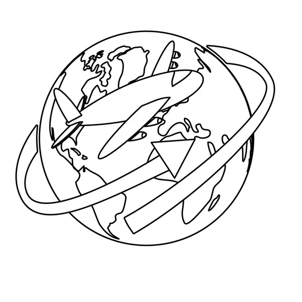 Planeta Terra ícone imagem —  Vetores de Stock