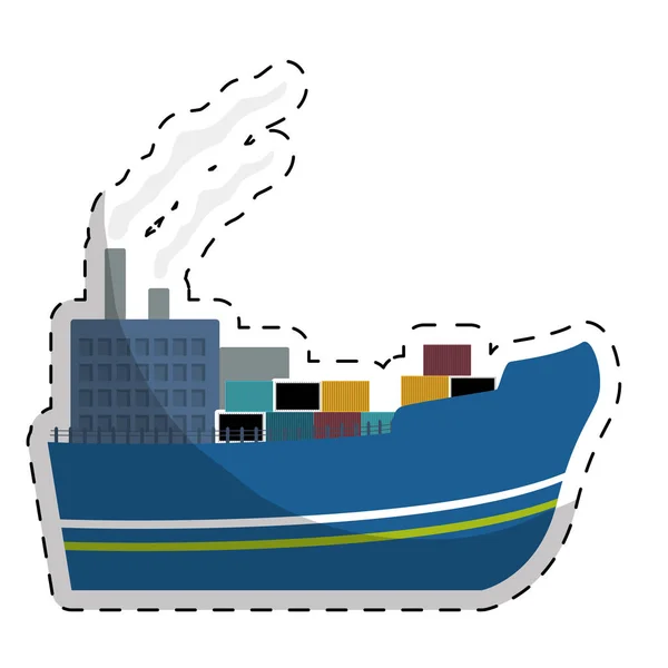 Ikonen för lastfartyg — Stock vektor