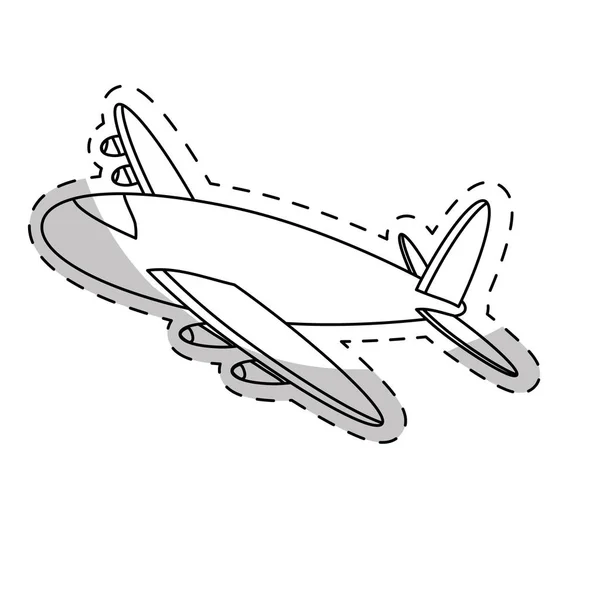 Flygplansikonbild — Stock vektor