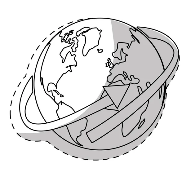 Earth planet icon — Stock Vector