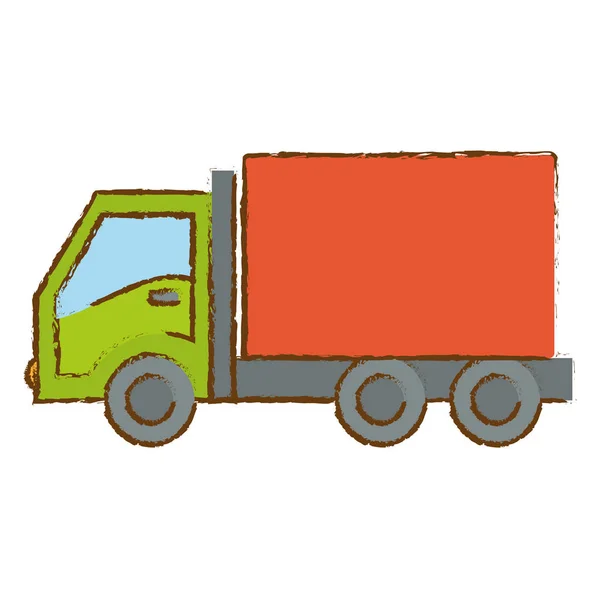 Lieferung oder Cargo Truck Symbolbild — Stockvektor