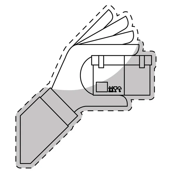 Вантажоперевезення або обробка пов'язаних іконок зображення — стоковий вектор