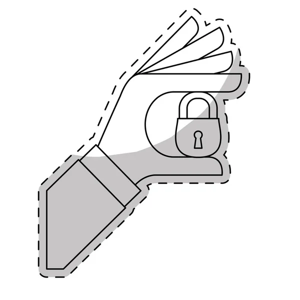 Sicherheit oder Privatsphäre bezogene Symbole Bild — Stockvektor
