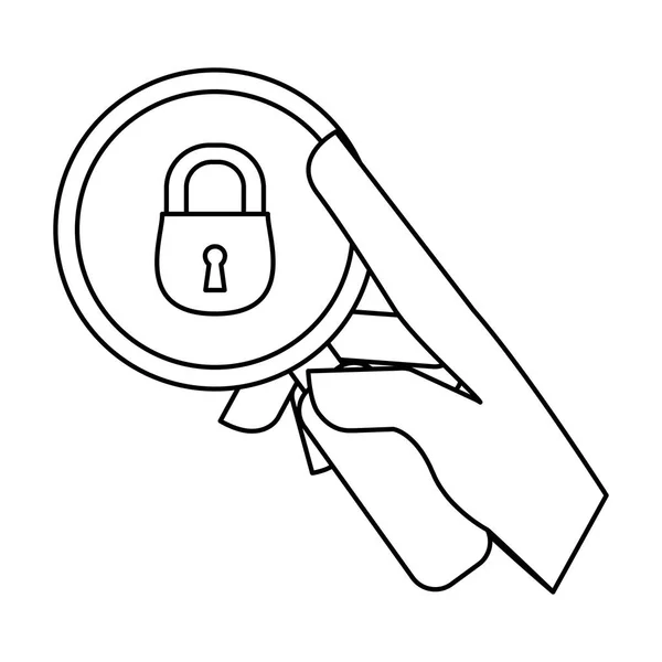Imagem de ícones relacionados à segurança ou privacidade — Vetor de Stock