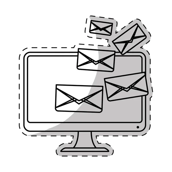 Design de envelope e correio —  Vetores de Stock