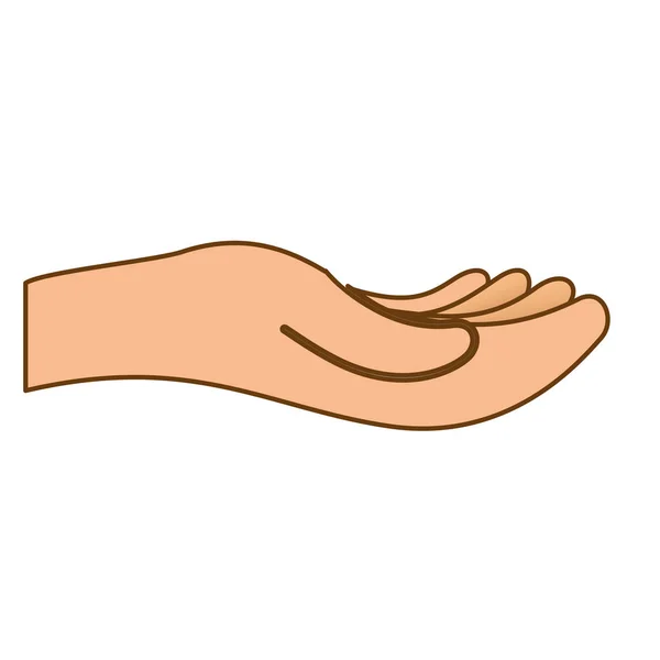 Icono de mano humana — Vector de stock