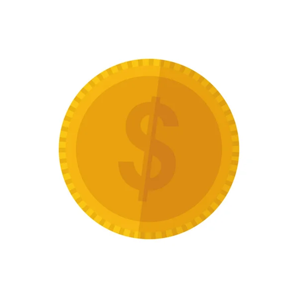 Ізольована монета гроші — стоковий вектор