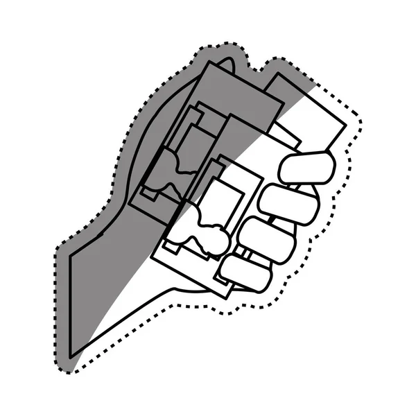 Knüppel in der Hand — Stockvektor