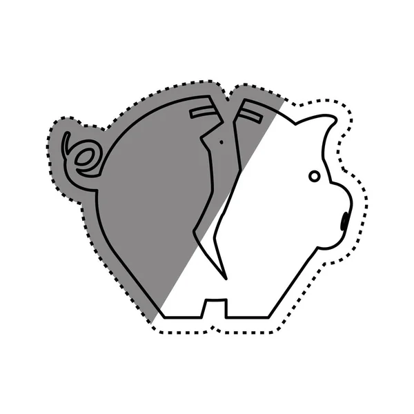 Économies de monet de cochon — Image vectorielle